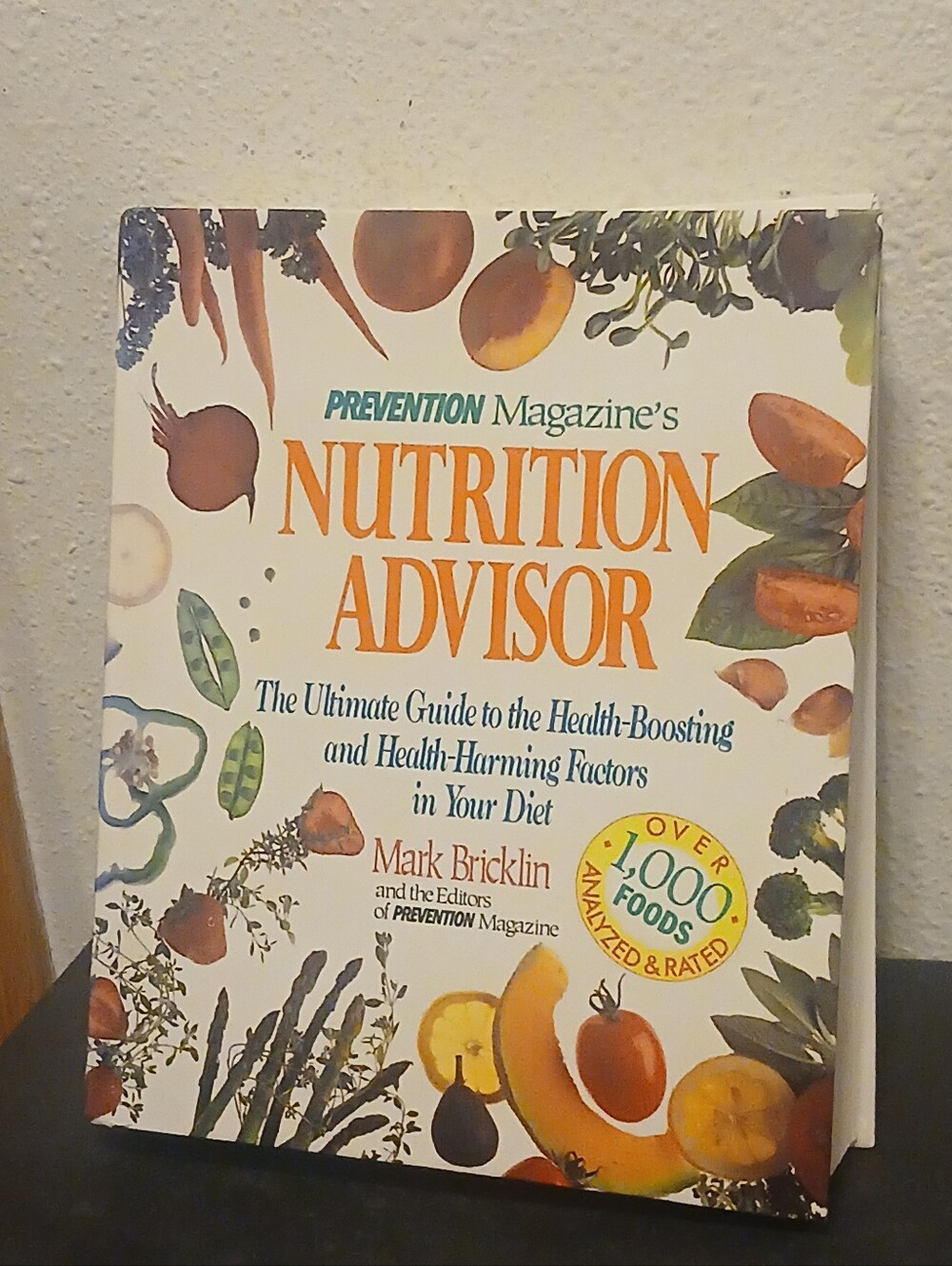 Prevention Magazine Nutrition Advisor Mark Bricklin Hardcover 1,000+ Foods Guide